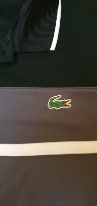 Polo Lacoste Sport Negro y Gris. Ultra dry