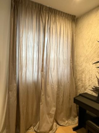 N2 Tende per finestre color beige marrone argento 