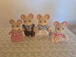 Famiglia Sylvanian topi vintage rari