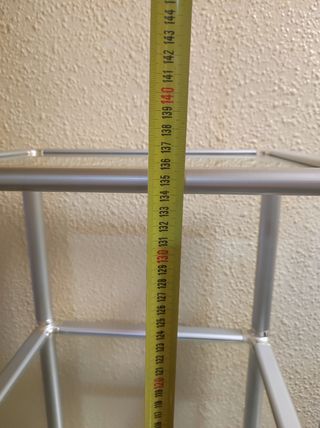 Estantería de cristal con 5 baldas