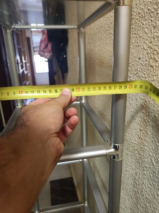 Estantería de cristal con 5 baldas