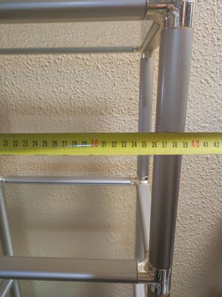 Estantería de cristal con 5 baldas