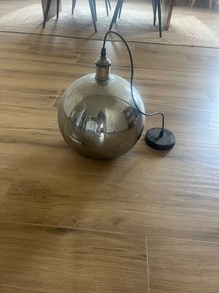 Lámpara de techo Inspire bola plateada 
