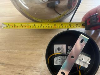 Lámpara de techo Inspire bola plateada 
