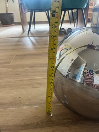 Lámpara de techo Inspire bola plateada 
