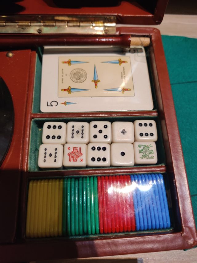 Juego de mesa Ruleta completo, con caja piel