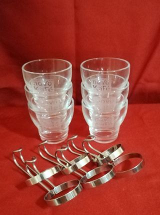 Juego de 6 tazas de café de vidrio