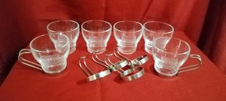 Juego de 6 tazas de café de vidrio