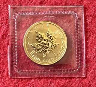Moneda Oro 1/10 oz 999 Maple Leaf 2011