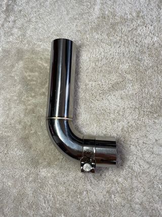 Tubo de escape 90 grados cromado