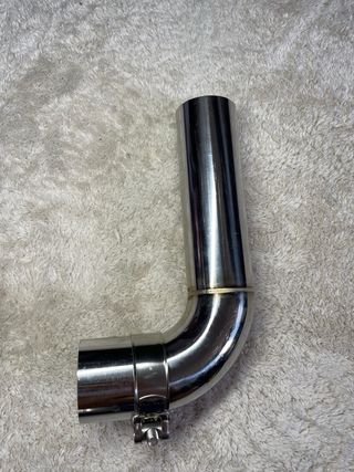 Tubo de escape 90 grados cromado