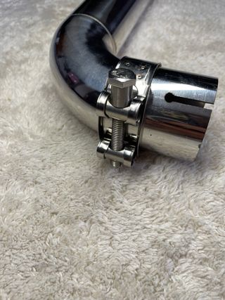 Tubo de escape 90 grados cromado