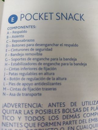 Trona viaje Chicco nueva