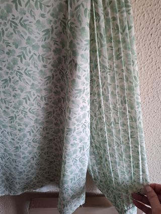 Blusa M Flores Verdes