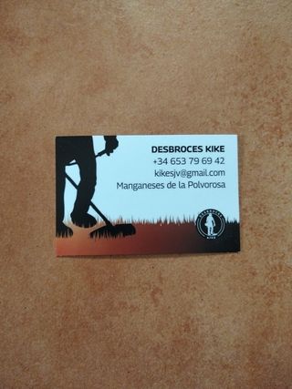 Desbroces Kike
Realizo todo tipo de DESBROCES