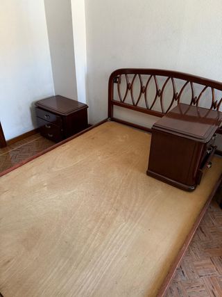 Somier Cama Matrimonio Madera