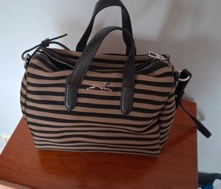 Bolso Bimba y Lola Rayas Marrón y Negro