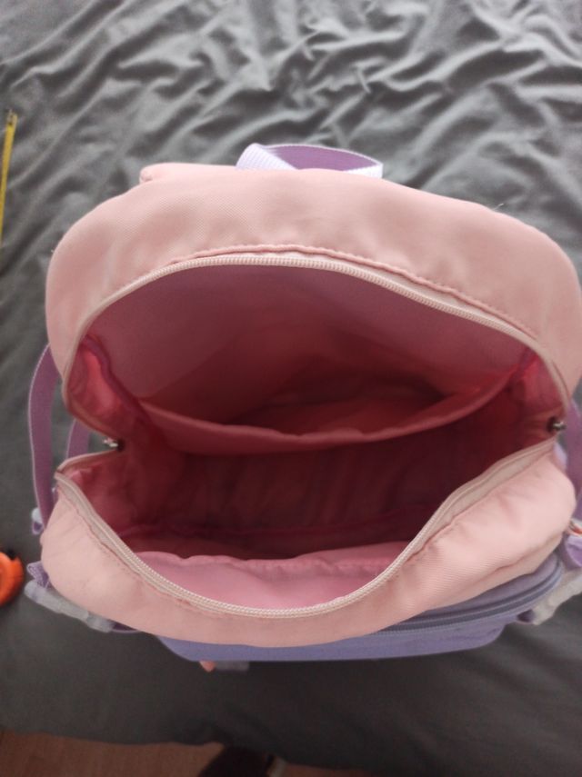 Mochila infantil rosa y morada