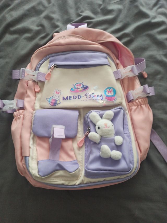 Mochila infantil rosa y morada