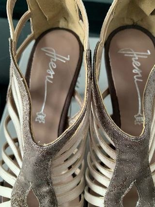 Sandalias Jhesu Talla 37 Beige/Marrón