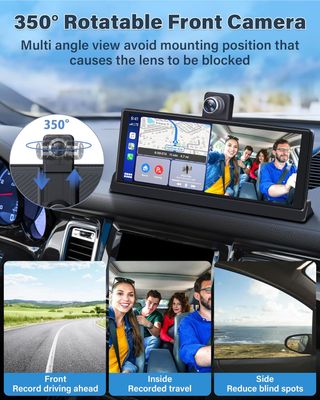Pantalla Coche 4K Carplay Android Auto 350°