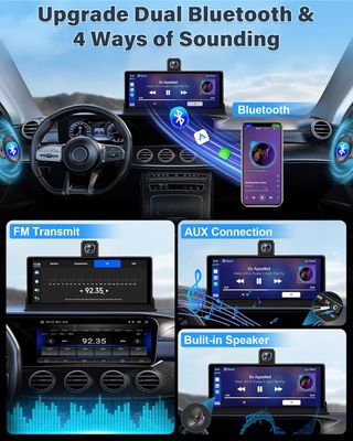 Pantalla Coche 4K Carplay Android Auto 350°