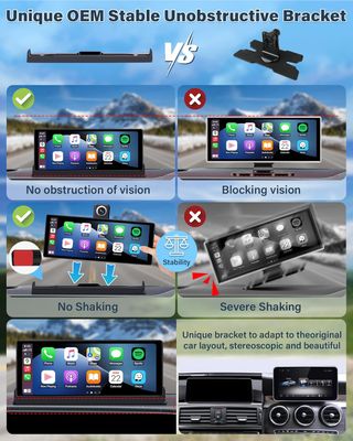 Pantalla Coche 4K Carplay Android Auto 350°