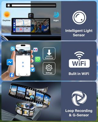Pantalla Coche 4K Carplay Android Auto 350°