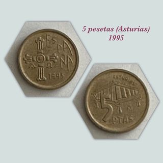 Moneda: 5 Pesetas (Asturias) 1995