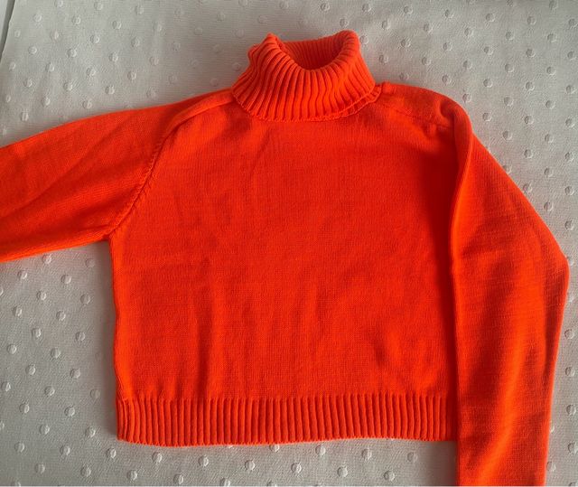 Jersey de cuello alto naranja