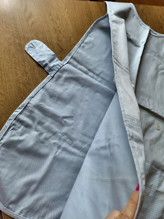 Grembiule cucina azzurro e bianco 