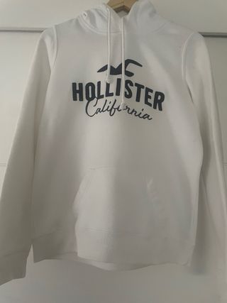 Sudadera Hollister Blanca con Logo