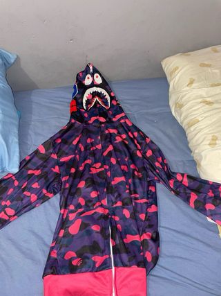 Sudadera BAPE Morada Camuflaje Tiburón Tigre