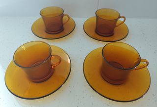 Juego 4 Tazas Café Duralex Ámbar