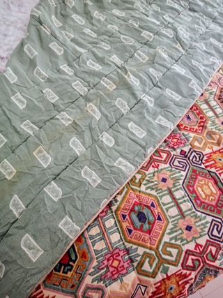 Edredón reversible multicolor 