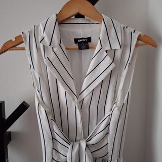Vestido midi rayas DKNY