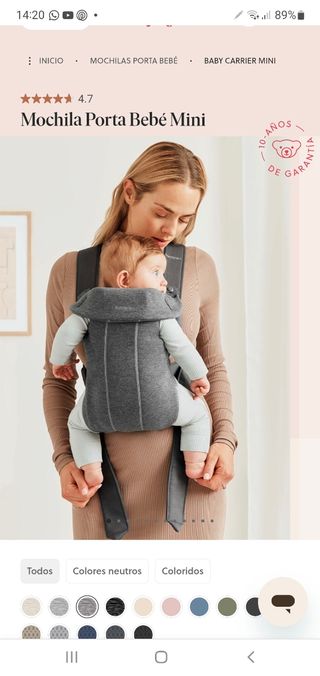 Mochila Porta Bebé Mini BabyBjörn