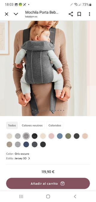 Mochila Porta Bebé Mini BabyBjörn