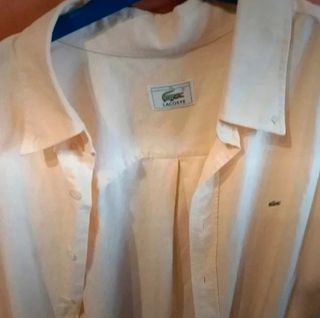 Camisa Lacoste Hombre Talla XL Amarilla