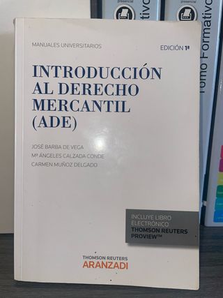 Introducción al Derecho mercantil (ADE) (Papel ...