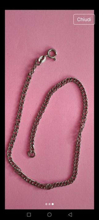 Cavigliera/Bracciale Uomo  Argento