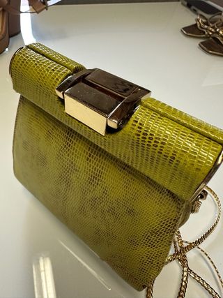 Bolso DKNY Verde Piel Serpiente simil