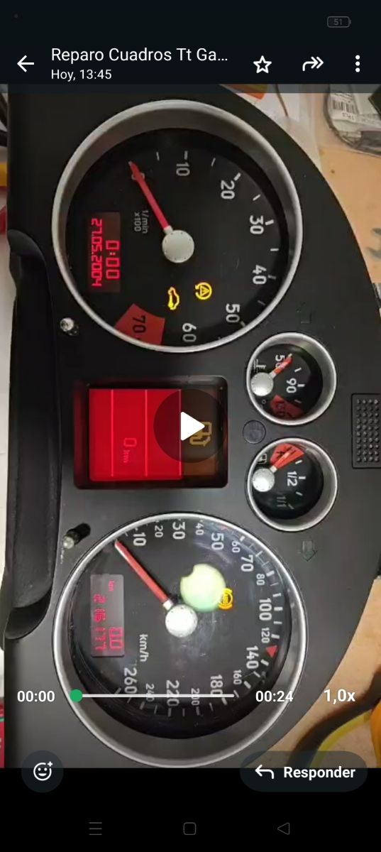 Cuadro de instrumentos Audi TT MK1. RECONSTRUIDO.