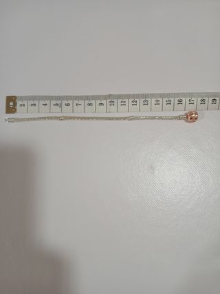 Pulsera 17 cm oro y plata