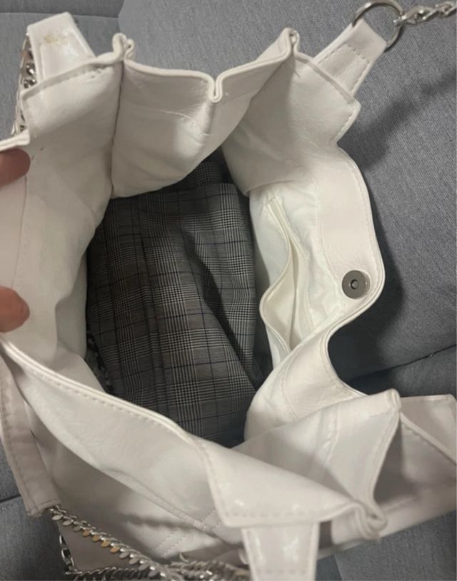 Bolso Stradivarius Blanco Cadena