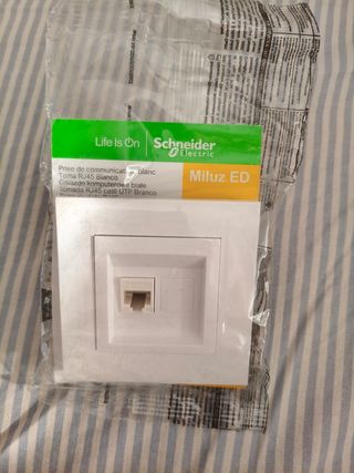 Toma RJ45 Schneider Electric Miluz ED NUEVO