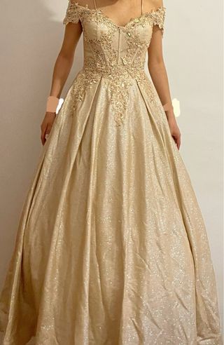 Vestido Quinceañera Champagne Dorado