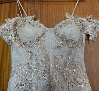 Vestido Quinceañera Champagne Dorado