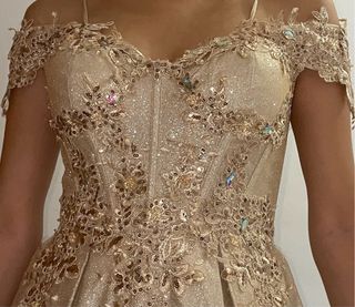 Vestido Quinceañera Champagne Dorado