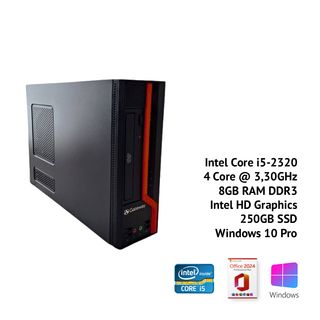 PC Computer Gateway i5 8GB RAM 250GB SSD Win10